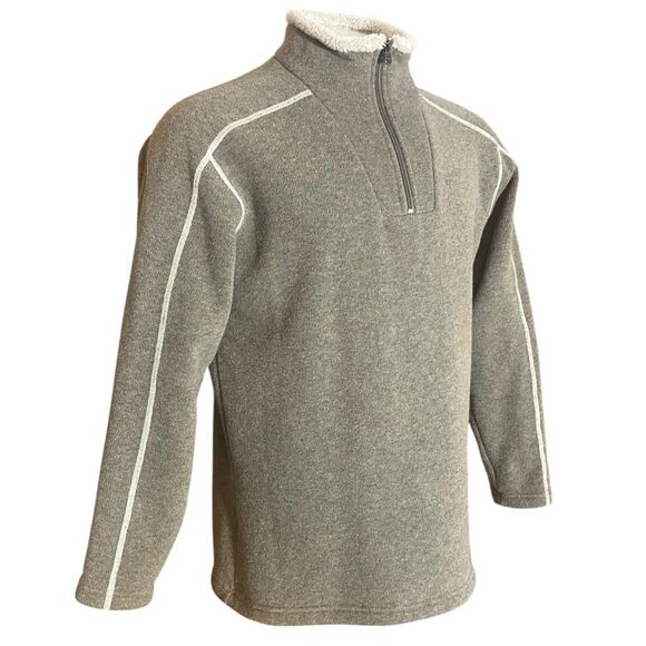 Kuhl Men’s Europa 1/4 Zip Fleece Pull On Tan Sweater Sz L - Picture 3 of 15
